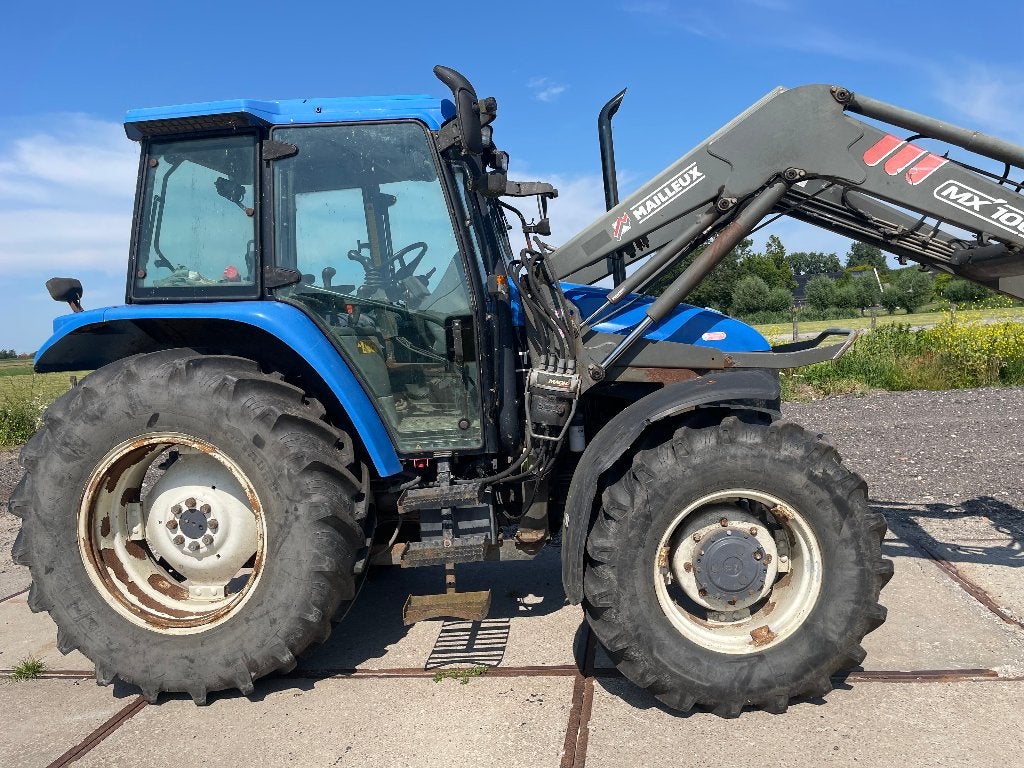 New Holland TS90 en voorlader, Ophalen, 80 tot 120 Pk, Gebruikt, 7500 tot 10000