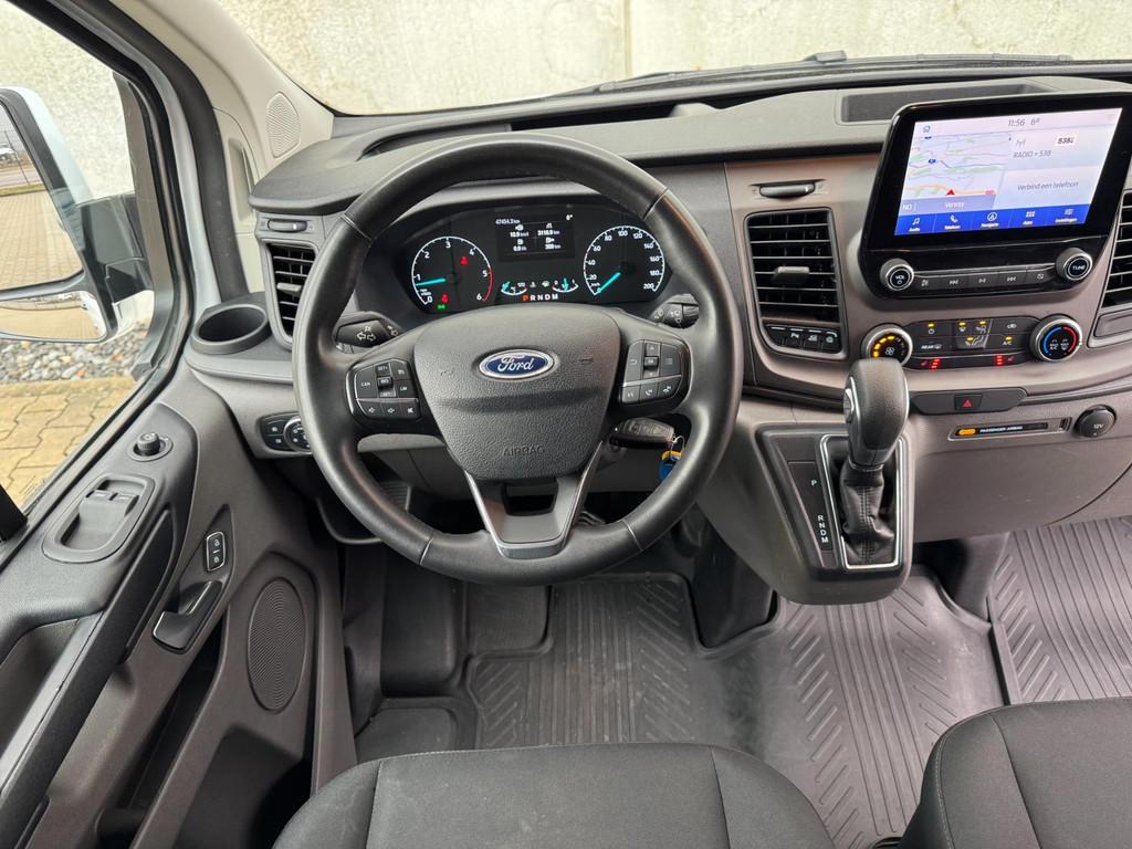 Ford Transit Custom 300 2.0 TDCI L2 AUT. Carplay NAVI DAB Cr, Auto's, Bestelauto's, Stof, 4 cilinders, Origineel Nederlands, Bedrijf