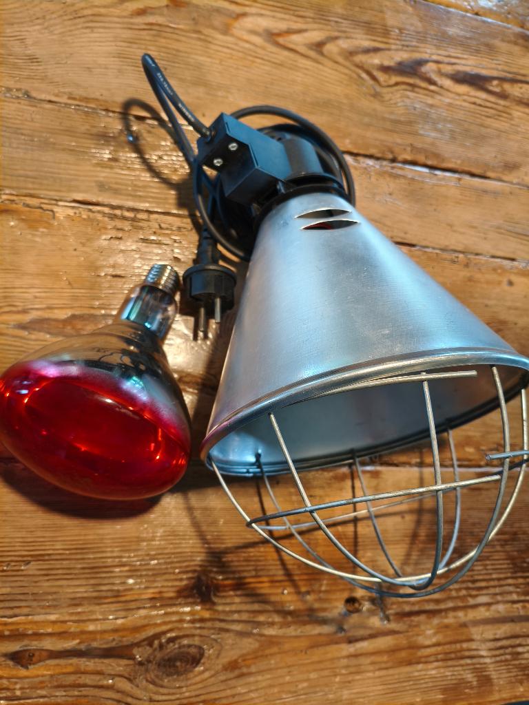 Warmtelamp Armatuur incl. Keramisch Element + Rode Lamp 150W, Dieren en Toebehoren, Pluimvee | Toebehoren, Zo goed als nieuw, Overige typen