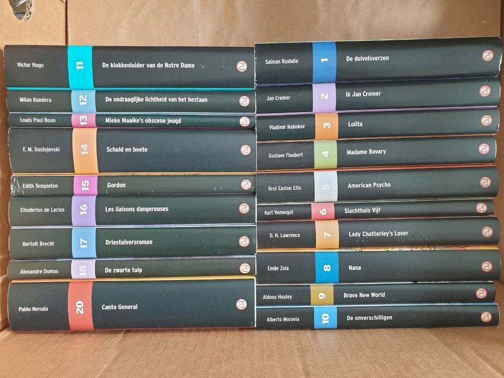 20 romans, De Verboden Boeken, oa Brave New World, Lolita, Ophalen of Verzenden, Zo goed als nieuw