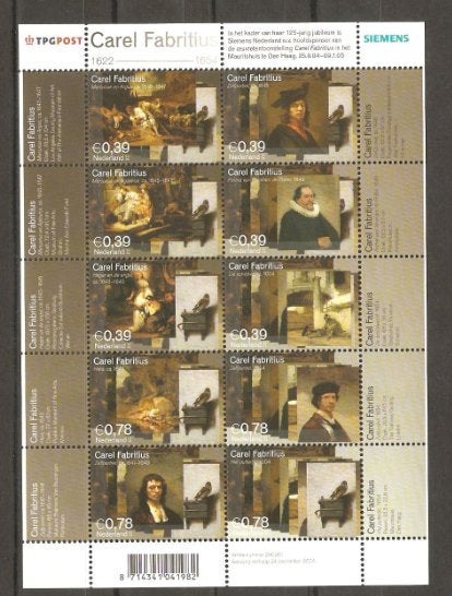 2004 Vel Carel Fabritius, Ophalen of Verzenden, Postfris