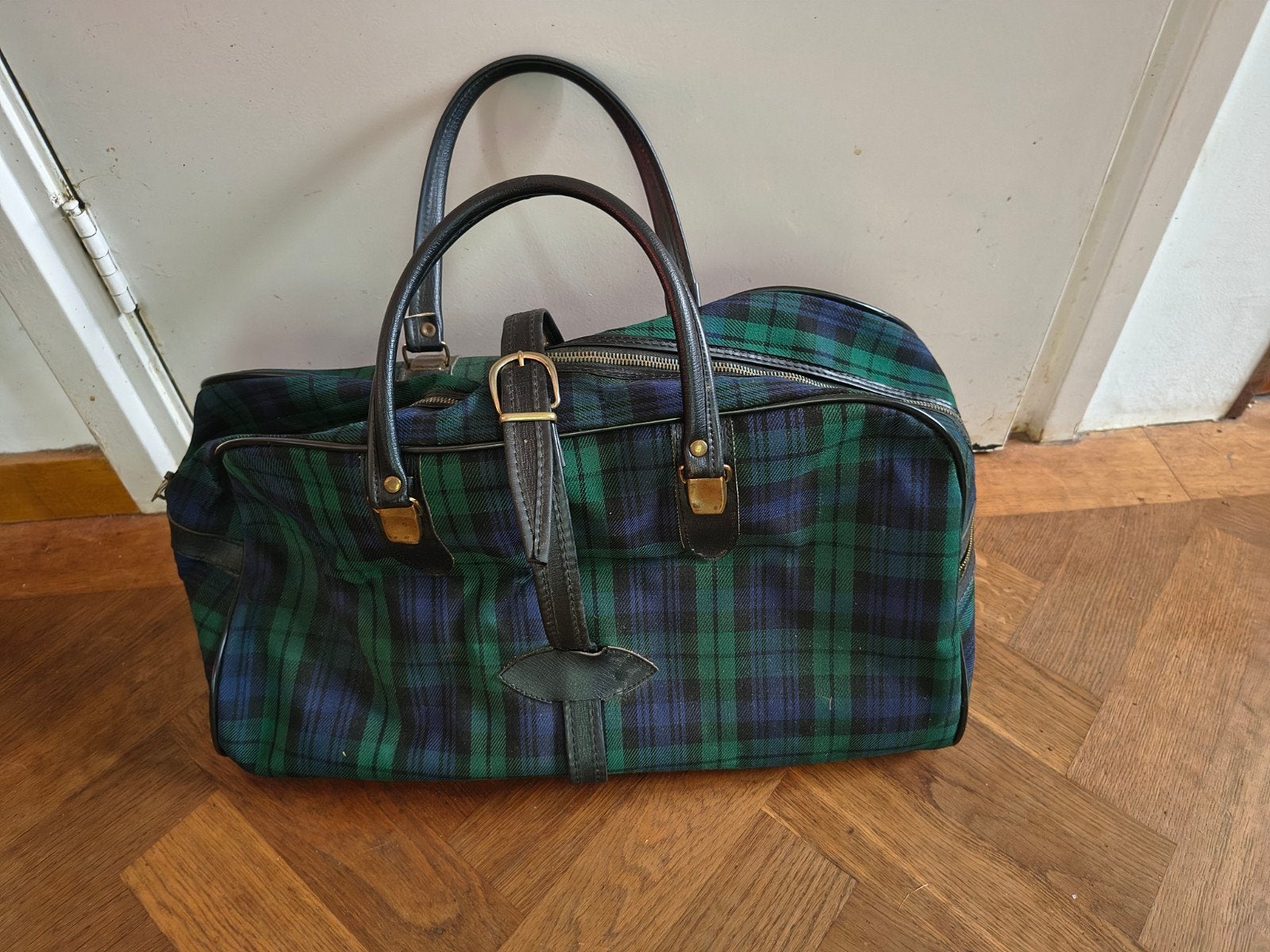 Leuk vintage weekendtasje met ruit, Ophalen of Verzenden, 30 cm of meer, Minder dan 35 cm