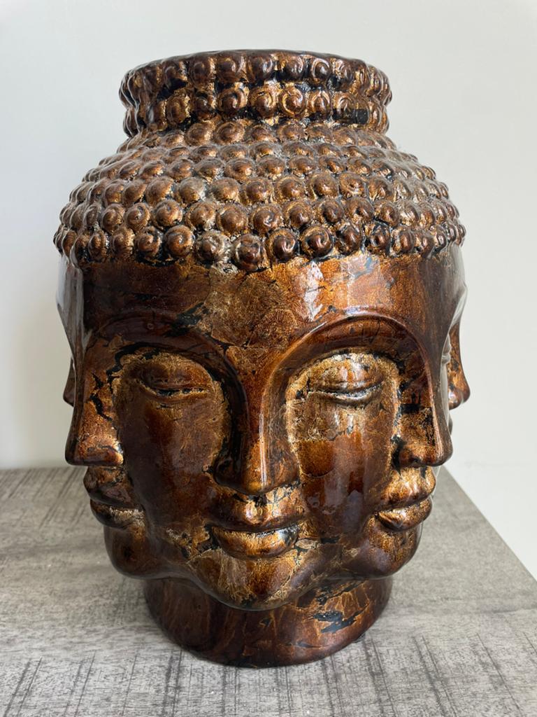 Uniek en zeldzame Buddha Vaas met Meerdere Gezichten, Ophalen, Zo goed als nieuw