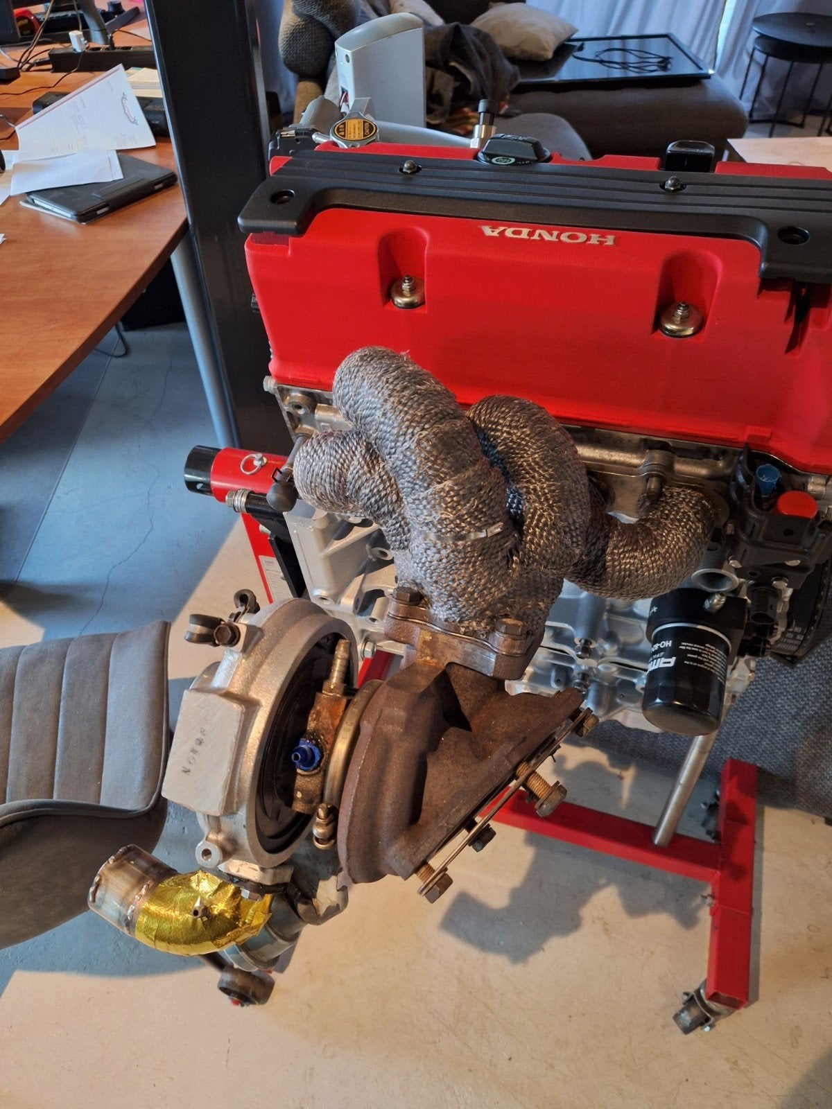 Honda K20 spruitstuk met Mitsubishi Evo 9MR turbo, Ophalen of Verzenden, Gebruikt, Mitsubishi