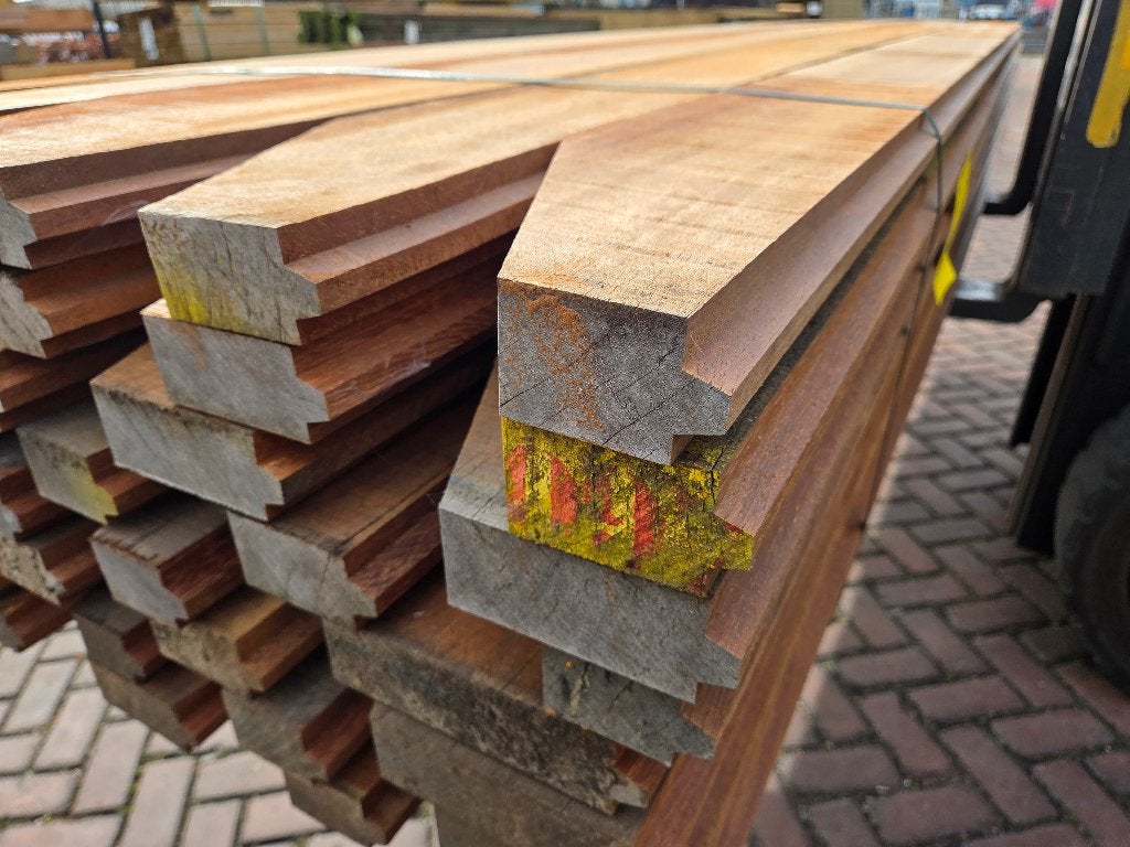 27.33 m2 Azobé hardhouten damwand 5 cm dik - nr: HP81, Tuin en Terras, Palen, Balken en Planken, Ophalen, Planken, Nieuw, Hardhout