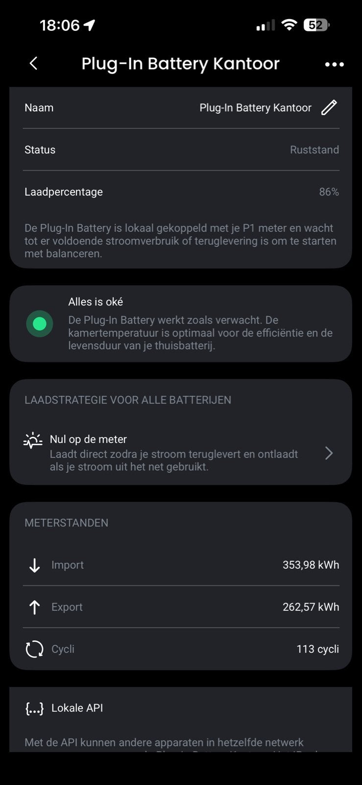 Homewizard Plug-In Batterij voor Thuisenergiebeheer, Ophalen, Zo goed als nieuw, Overige merken