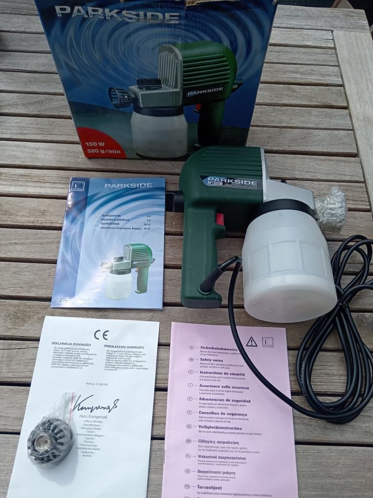 Parkside spuitpistool verfspuit, Ophalen of Verzenden, Nieuw