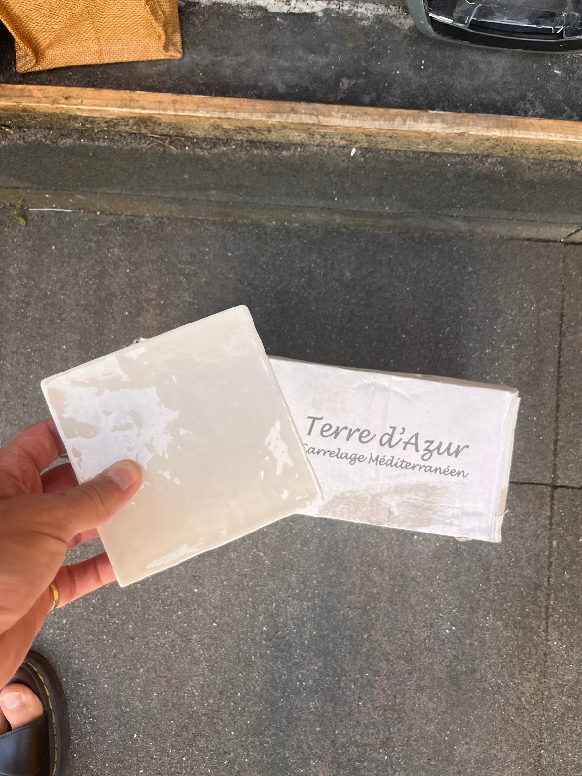 Circa 74 witte tegeltjes 11.5x11.5 cm - Terre d'Azur, Ophalen, Nieuw, Minder dan 20 cm, Minder dan 5 m²