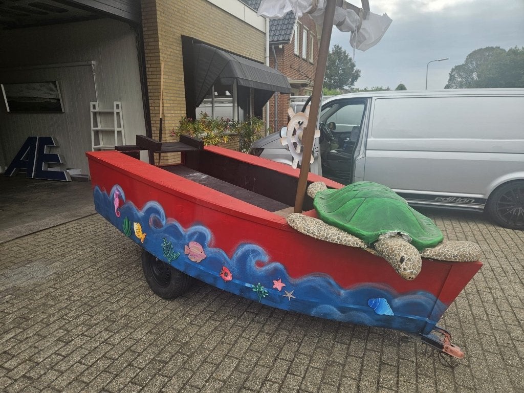 boot op aanhangwagen zeethema carnaval, Ophalen, Zo goed als nieuw, Overige typen, Carnaval