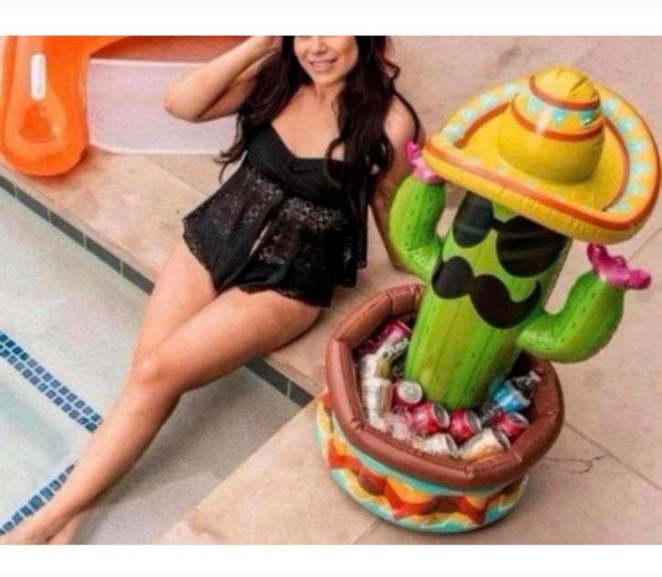 Cactus drink-drank-drankjes koeler cooler! Opblaasbaar 91cm, Nieuw, Ophalen of Verzenden, H, H