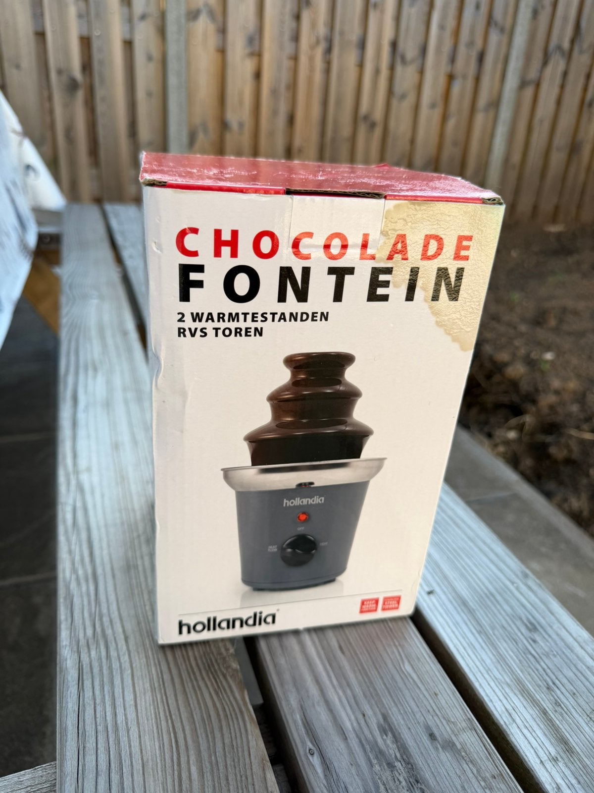 Chocolade fontein, Ophalen, Zo goed als nieuw