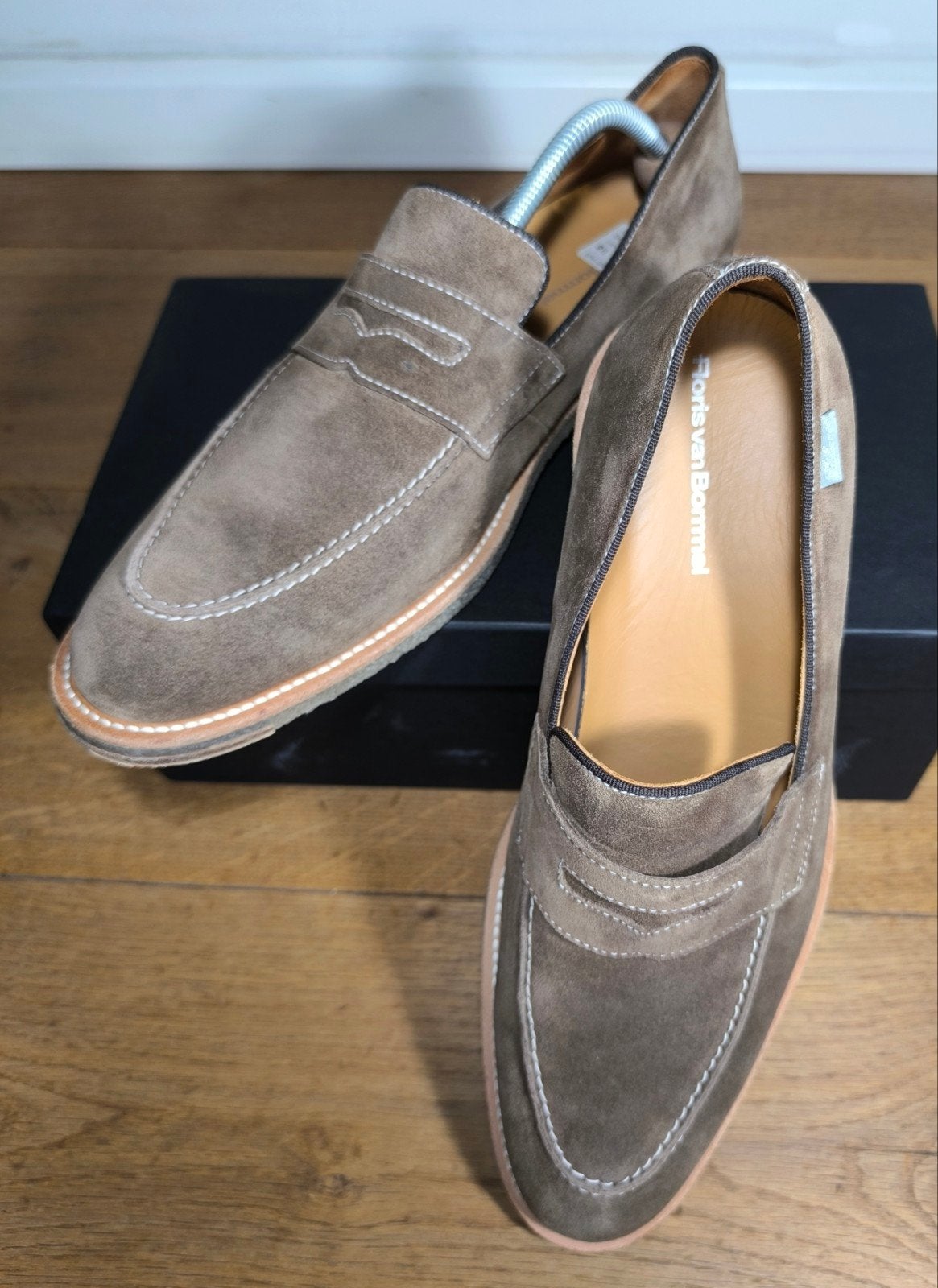 Floris van Bommel herenschoenen maat 8,5 / 42,5, Overige kleuren, Floris van Bommel, Zo goed als nieuw, Loafers