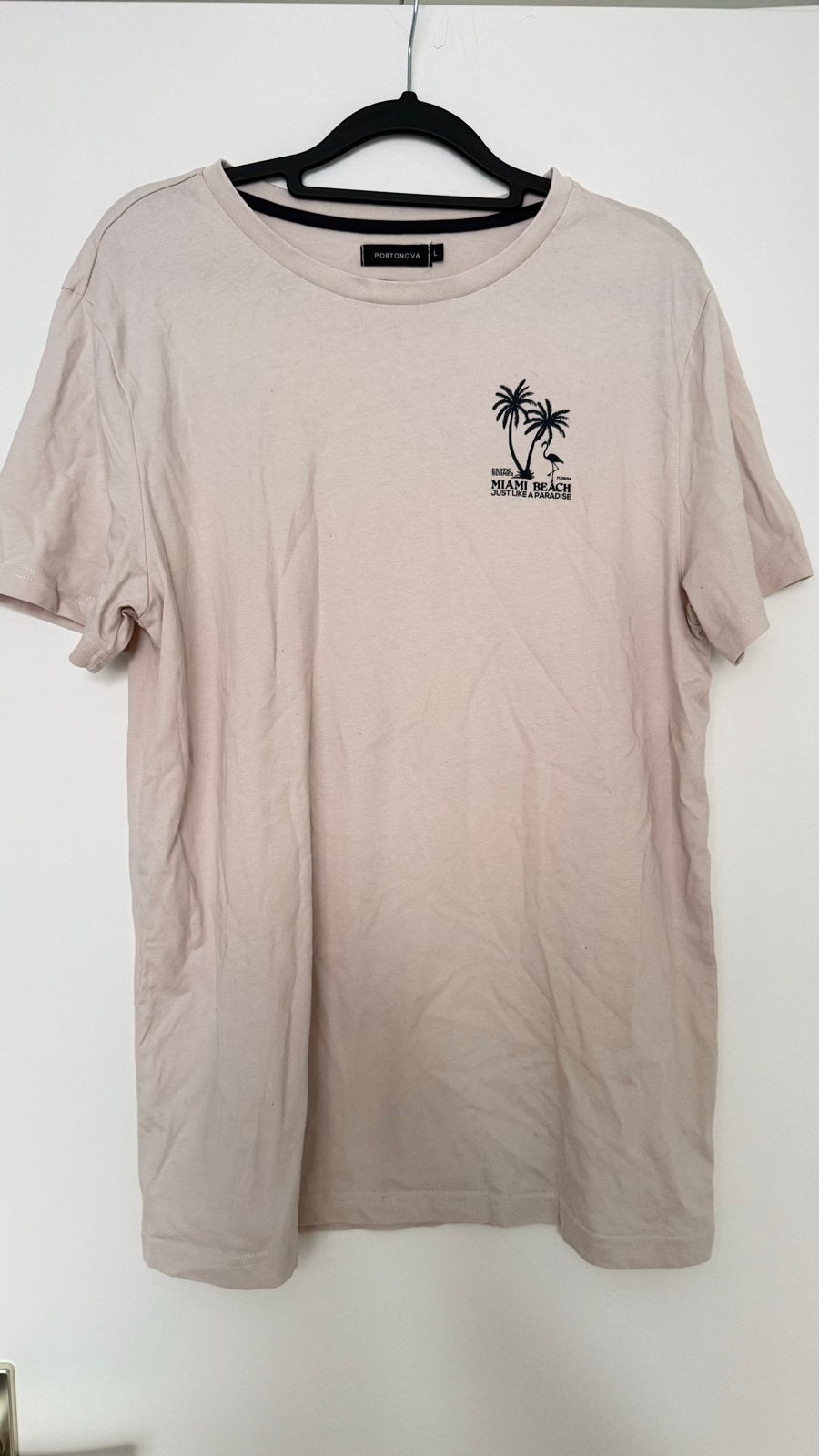 Portonova T-shirt met Miami Beach print - Nieuw, Ophalen of Verzenden, Nieuw, Maat 52/54 (L), Beige