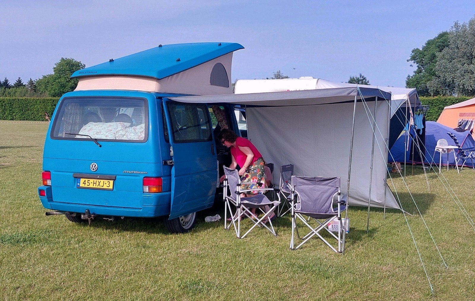 Volkswagen t4 westfalia 1995 2.4d 6 zit en 4 slaapplaatsen, Caravans en Kamperen, Campers, Hefdak, Buscamper of Camperbus, Volkswagen