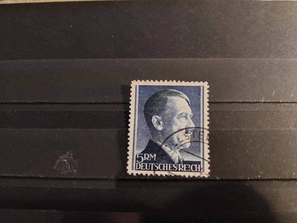 Reich, Michel 802, Hitler 5 Mark, gestempeld, Verzenden, Duitse Keizerrijk