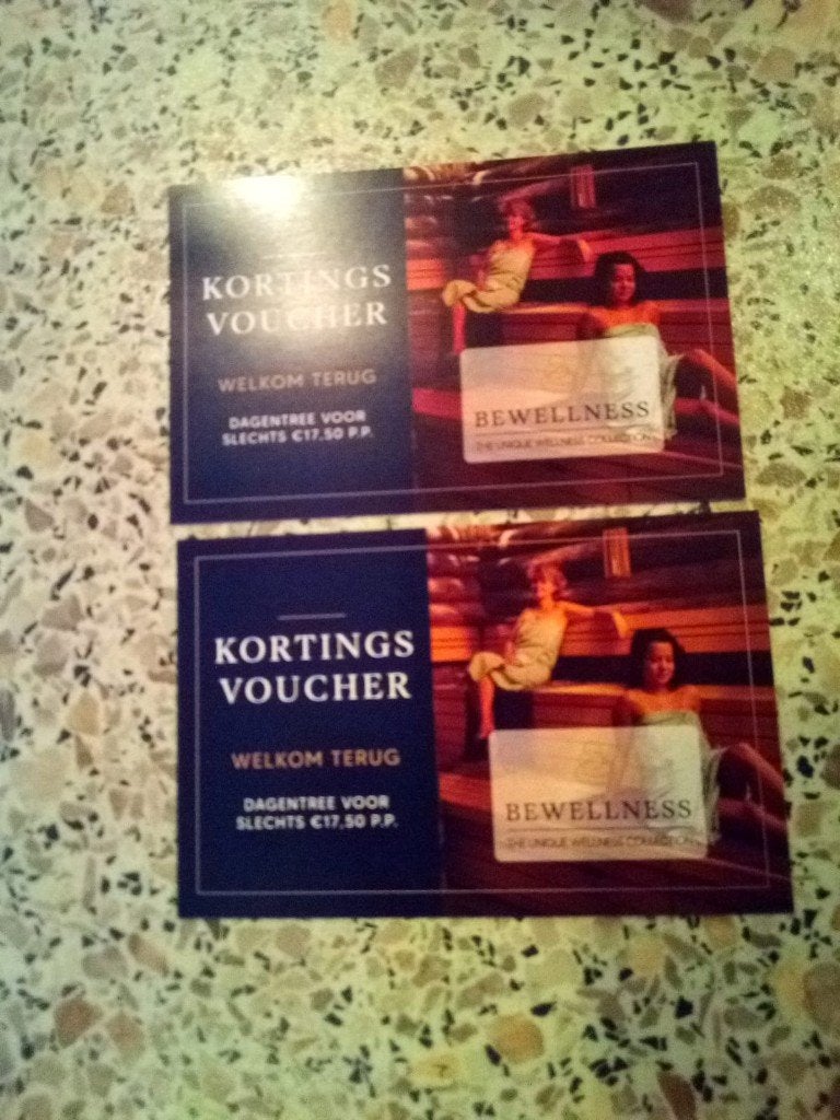 KORTINGSVOUCER BEWELLNESS, Twee personen, Kortingsbon, Spa of Sauna