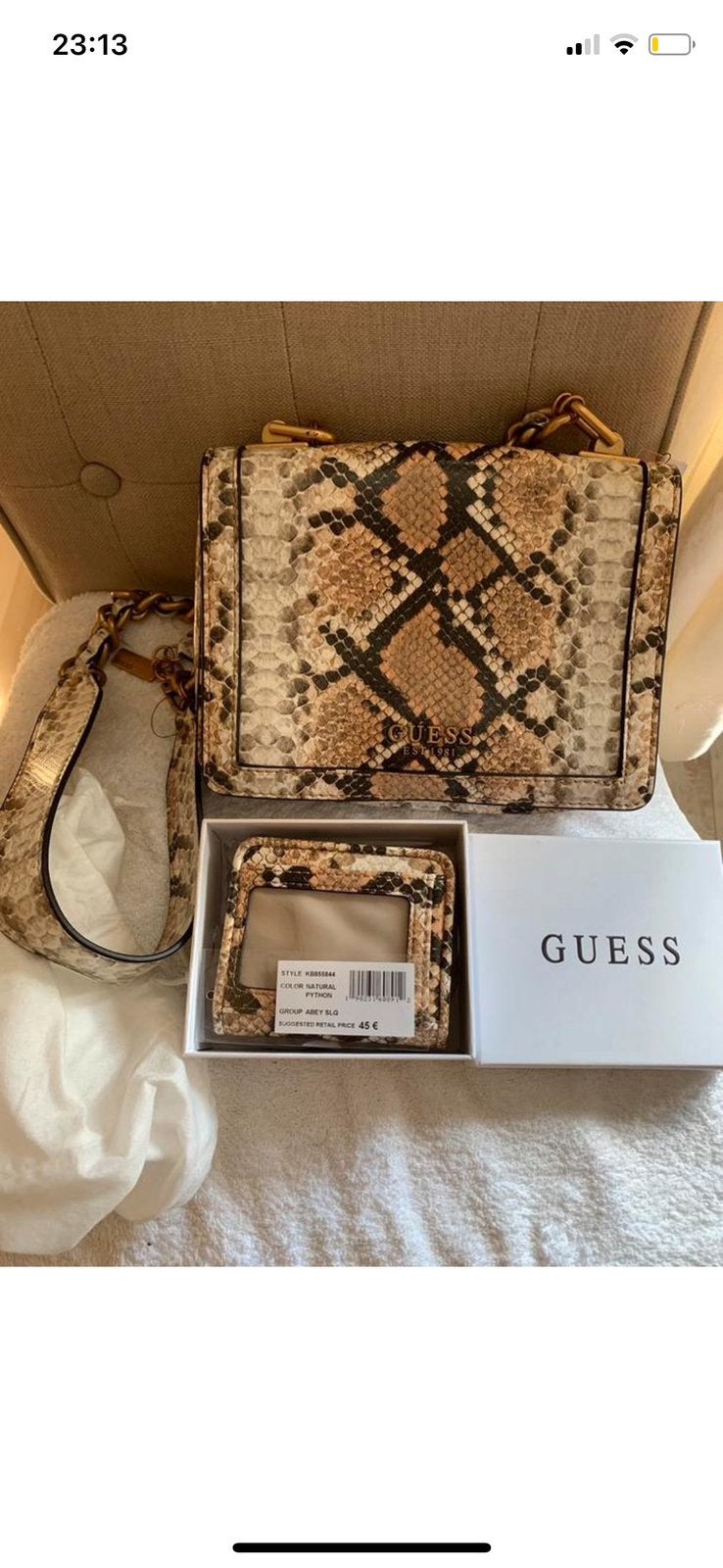 Tas guess origineel, Ophalen of Verzenden, Zo goed als nieuw, Zwart