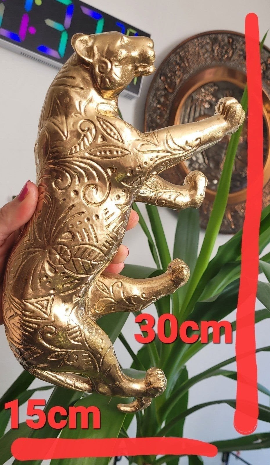 Gouden Panter Beeldje - Decoratief en Gedetailleerd, Ophalen of Verzenden