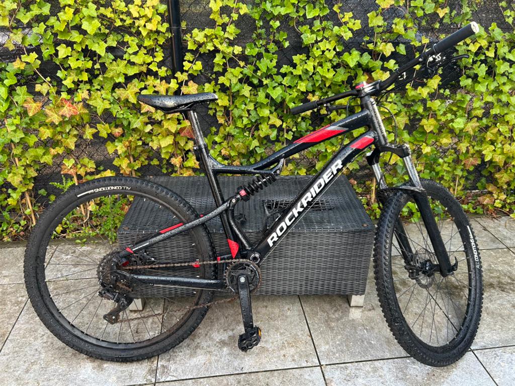Rockrider mtb full suspension 27,5 inch, Fietsen en Brommers, Fietsen | Mountainbikes en ATB, Gebruikt, Schijfrem, 53 tot 57 cm