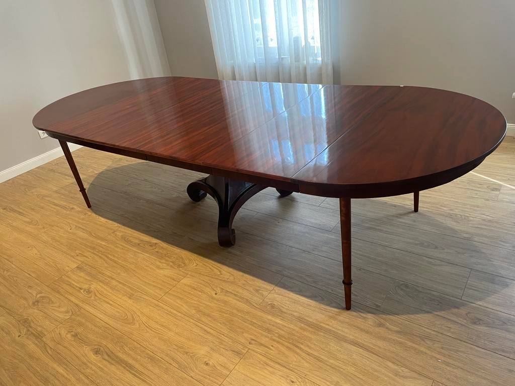 Tafel eettafel coulissen tafel mahonie tafel, Ophalen of Verzenden
