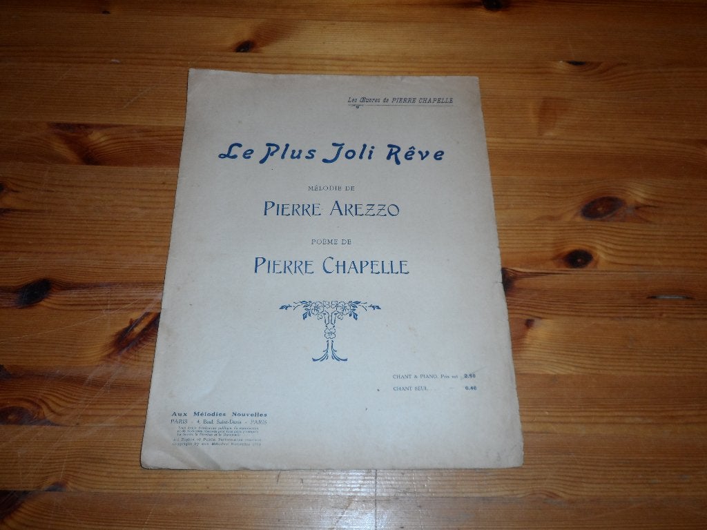 Pierre arezzo - le plus joli reve, Muziek en Instrumenten, Bladmuziek, Gebruikt, Gitaar, Ophalen of Verzenden, Artiest of Componist