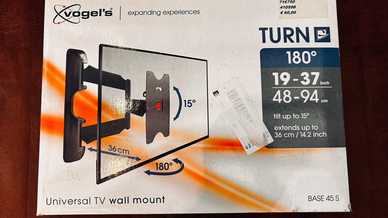 Vogel's TURN 180 Universele TV Muurbeugel (19-37 inch), Ophalen of Verzenden, Nieuw