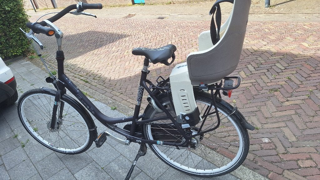 damesfiets mamafiets gazelle met (los) kinderstoel achter, Ophalen, Gebruikt, Velgrem, (Extra) lage instap