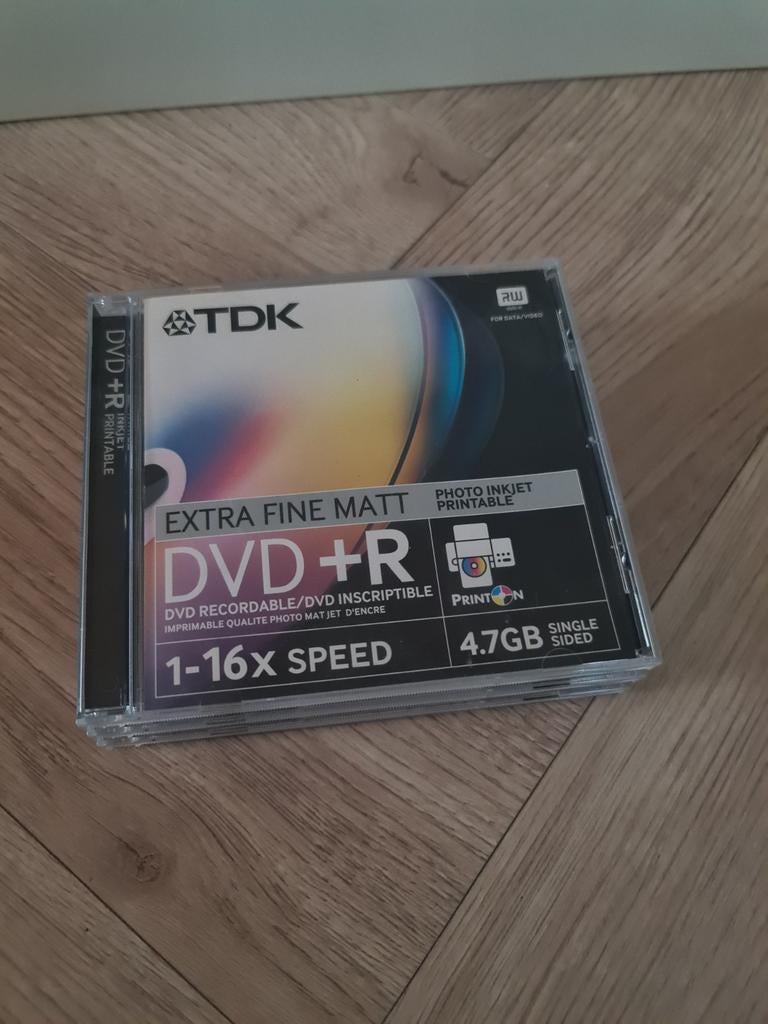 TDK DVD+R Extra Fine Matt Photo Inkjet Printable 4.7GB, Ophalen of Verzenden, Nieuw, Dvd, TDK