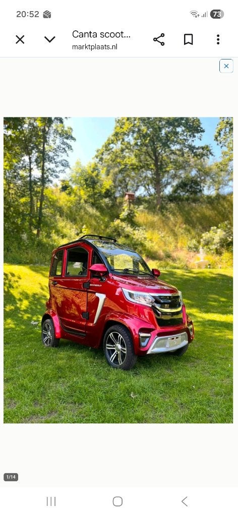 Canta, Diversen, Brommobielen en Scootmobielen, Gebruikt, Canta, 36 t/m 45 km, 16 km/u of meer, Ophalen