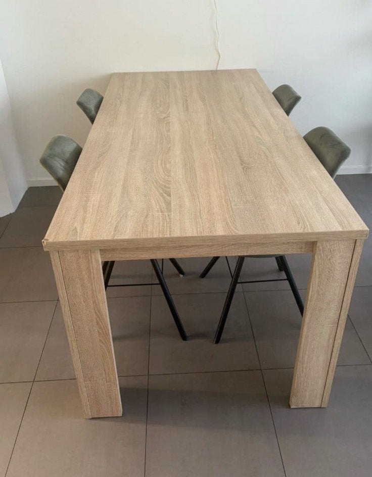 Mooie eettafel 180x90x80 cm naturel / licht eiken, Ophalen