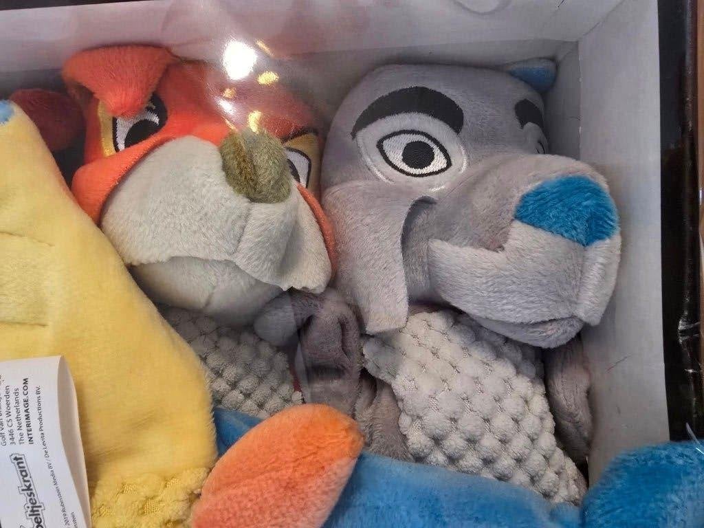 Fabeltjeskrant knuffels - complete set in doos, Overige karakters, Overige typen, Ophalen of Verzenden, Zo goed als nieuw