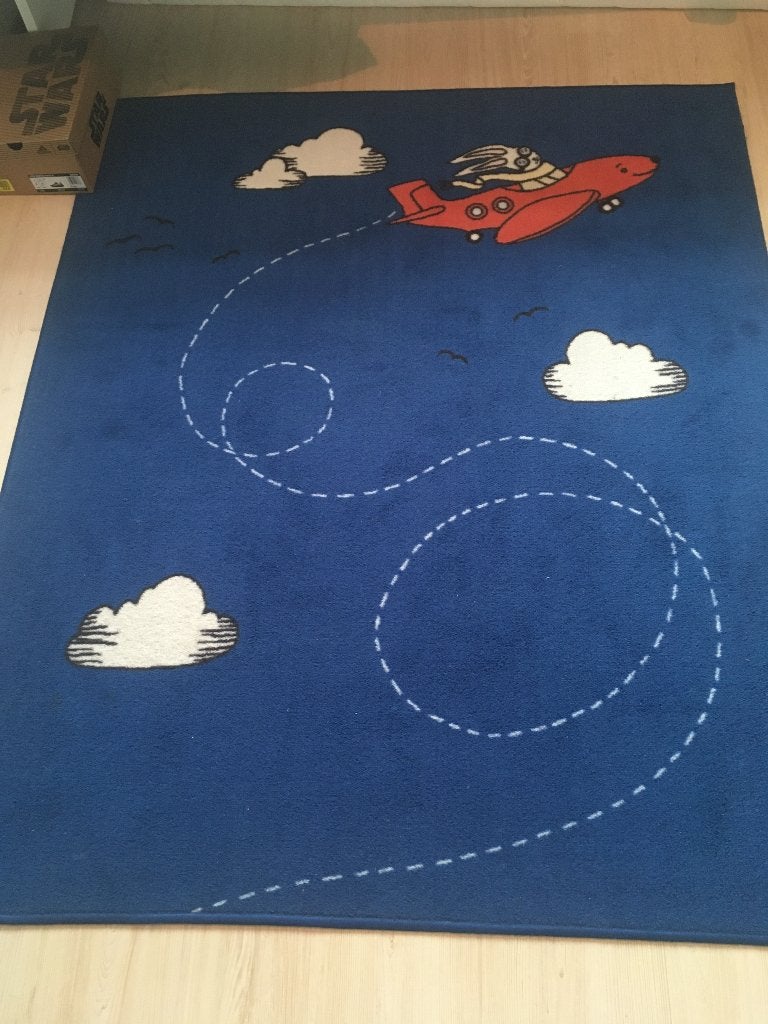 IKEA kindertapijt, Ophalen, 100 tot 150 cm, Blauw, Zo goed als nieuw
