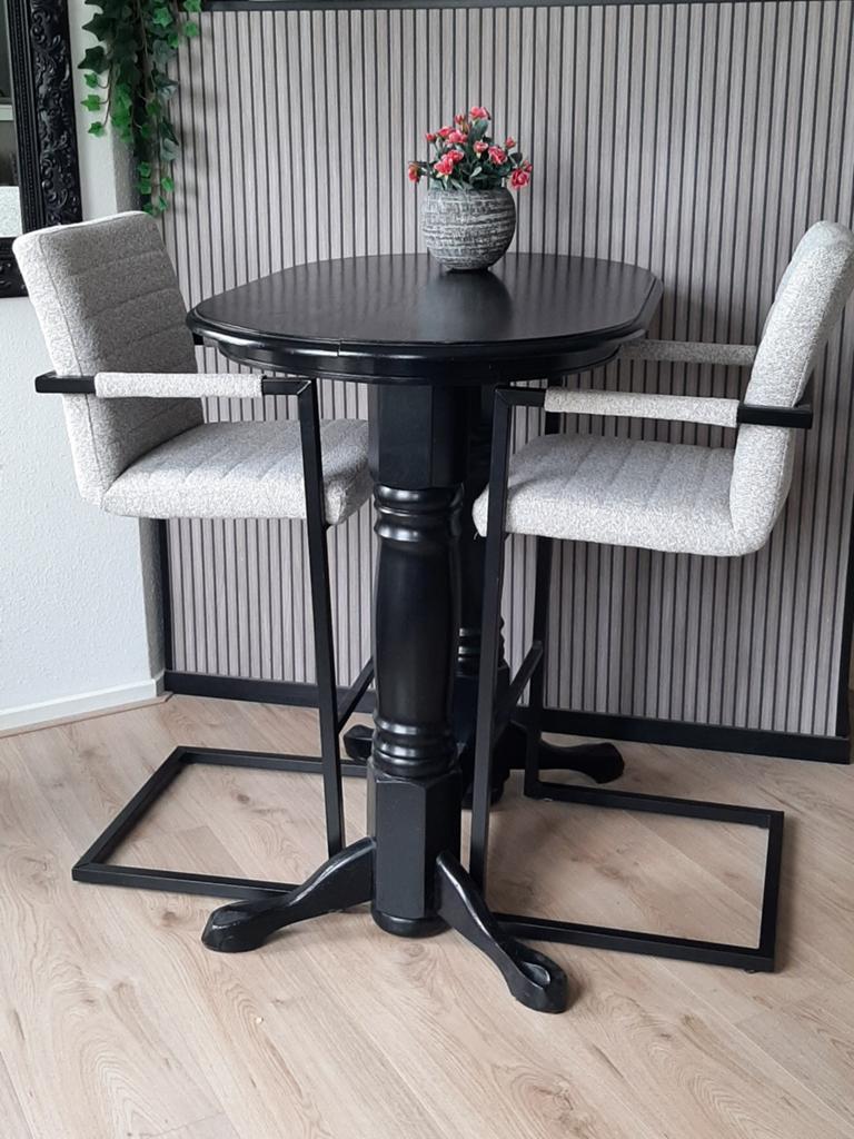 Bartafel met 2 stoelen, Huis en Inrichting, Tafels | Statafels, Ophalen, Gebruikt