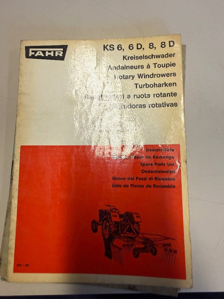 Onderdelen lijst fahr ks 6,6d,8,8d hooihark, Ophalen of Verzenden