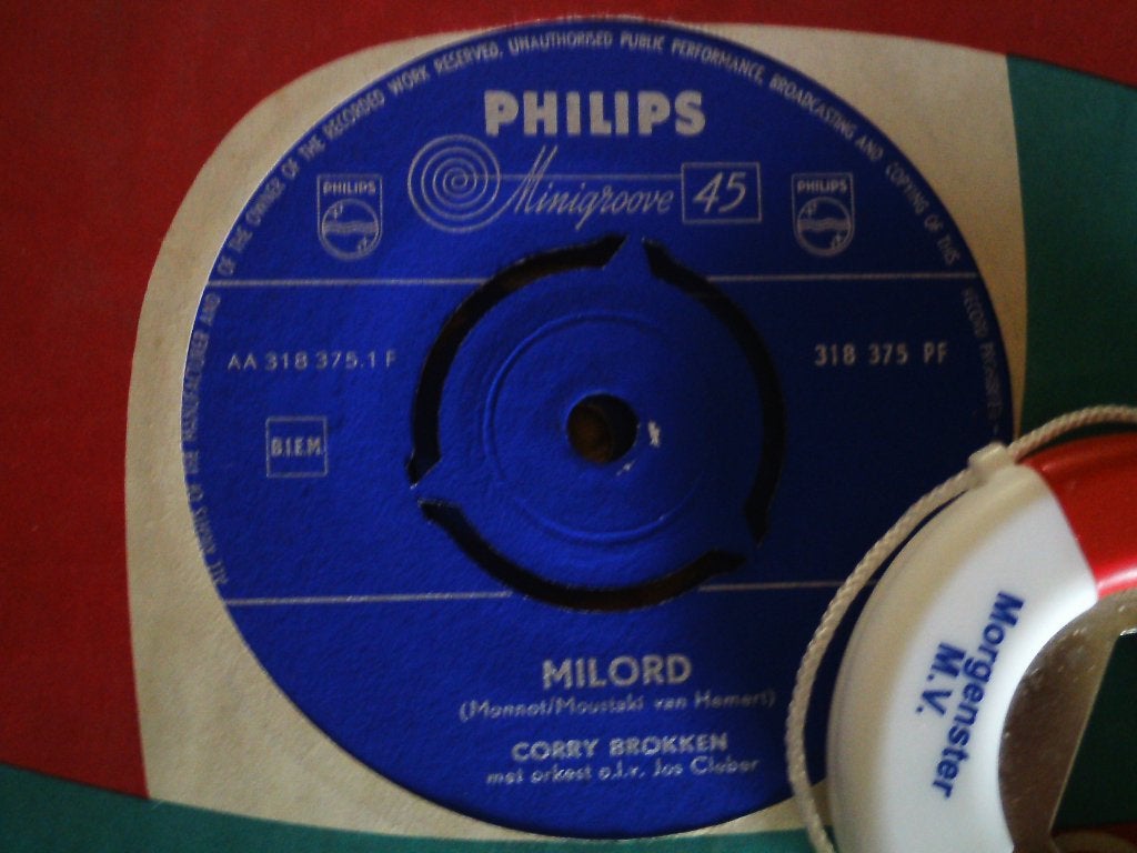 Corry Brokken - Milord (Philips Minigroove 45)  7a, Wereldmuziek, 7 inch, Ophalen of Verzenden, Zo goed als nieuw