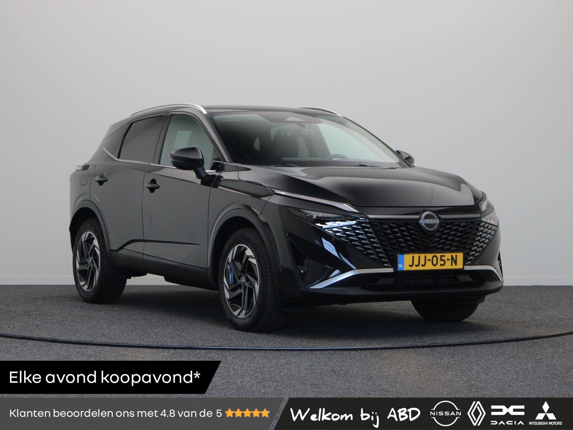 Nissan Qashqai 158pk MHEV Xtronic N-Connecta | Pilot assist, Auto's, Euro 6, 4 cilinders, Leder en Stof, Zwart