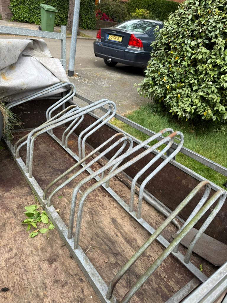 Fietsenrek 6 fietsen, Fietsen en Brommers, Fietsaccessoires | Fietsenrekken, Ophalen, Gebruikt