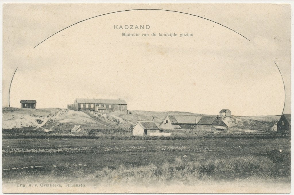 Cadzand - Badhuis van de Landzijde gezien, Ophalen of Verzenden, Voor 1920, Ongelopen, Zeeland
