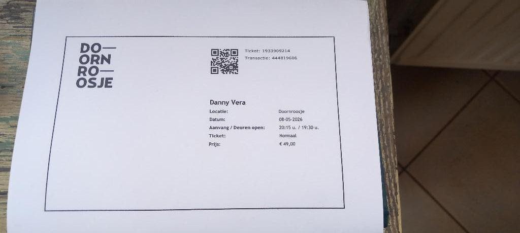 Tickets Danny Vera te koop, Drie personen of meer, Mei