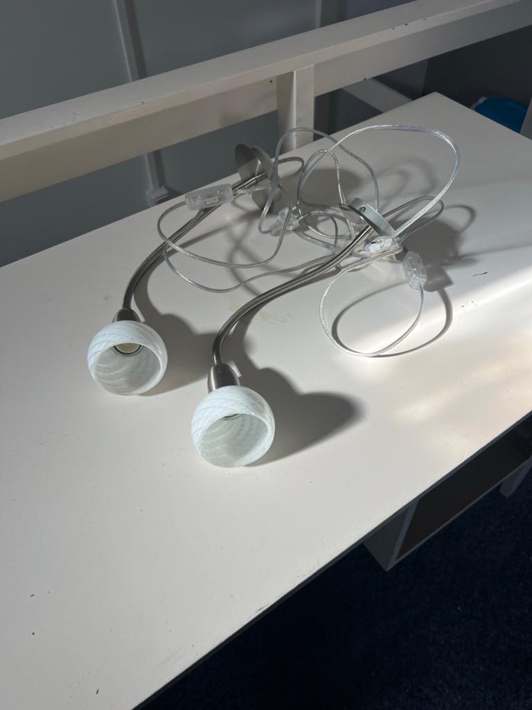 Set van 2 flexibele leeslampjes met klem, Ophalen, Gebruikt