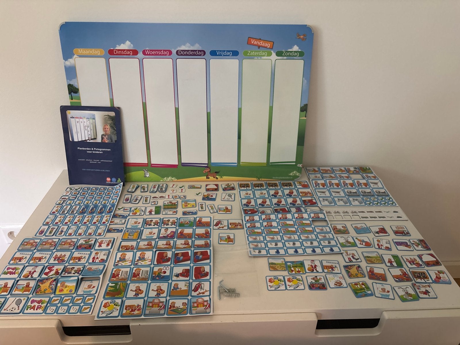 Planbord & Pictogrammen voor kinderen - Complete set, Ophalen of Verzenden, Zo goed als nieuw, Ontdekken