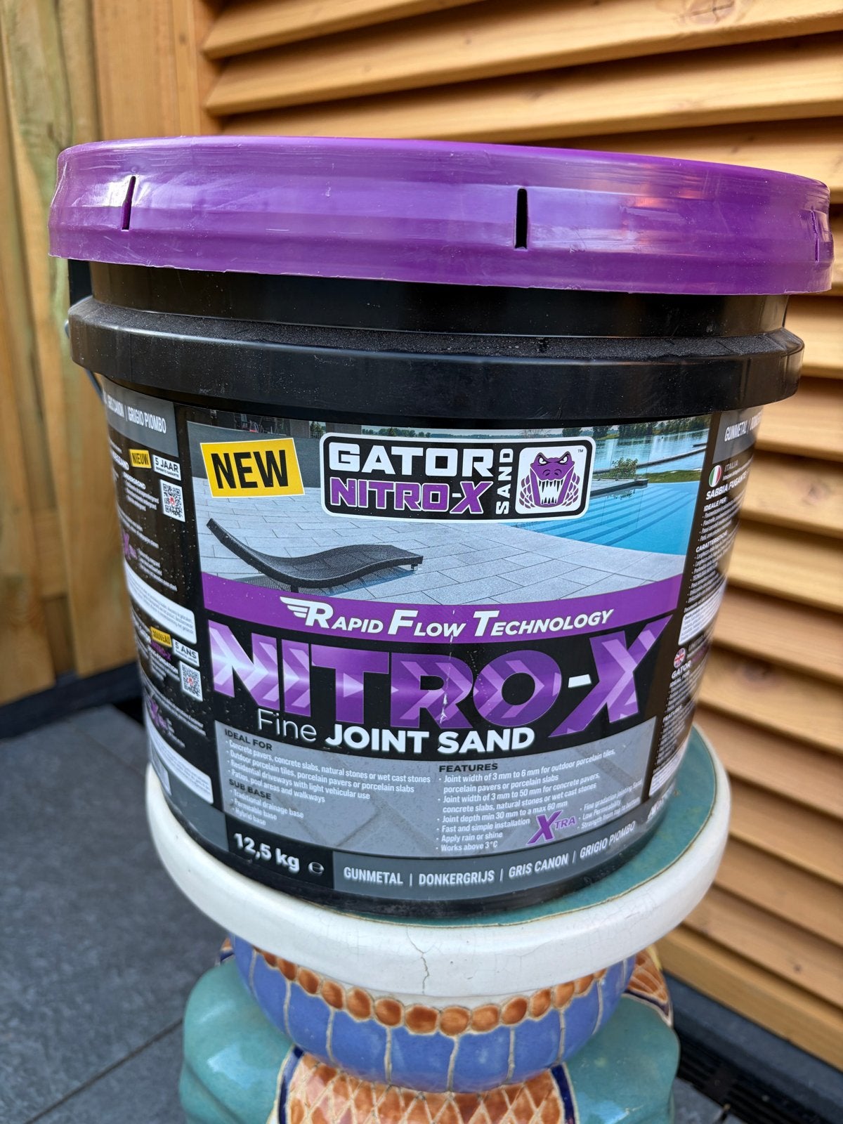 Gator Nitro-X Voegzand - Gunmetal 12,5 kg, Ophalen, Nieuw, Voegzand