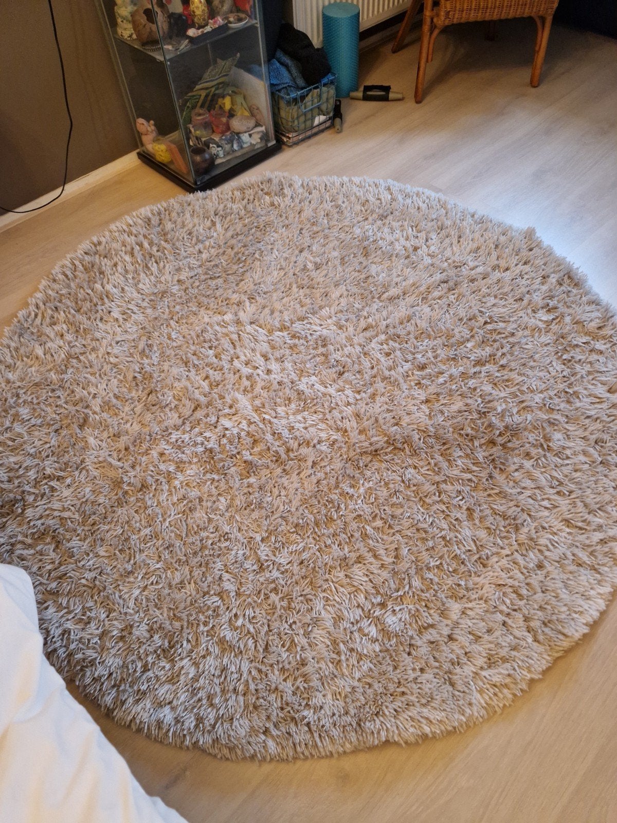 Mooi rond kleed 180 cm doorsnee, Huis en Inrichting, Stoffering | Tapijten en Kleden, Ophalen, Beige, 150 tot 200 cm, Rond