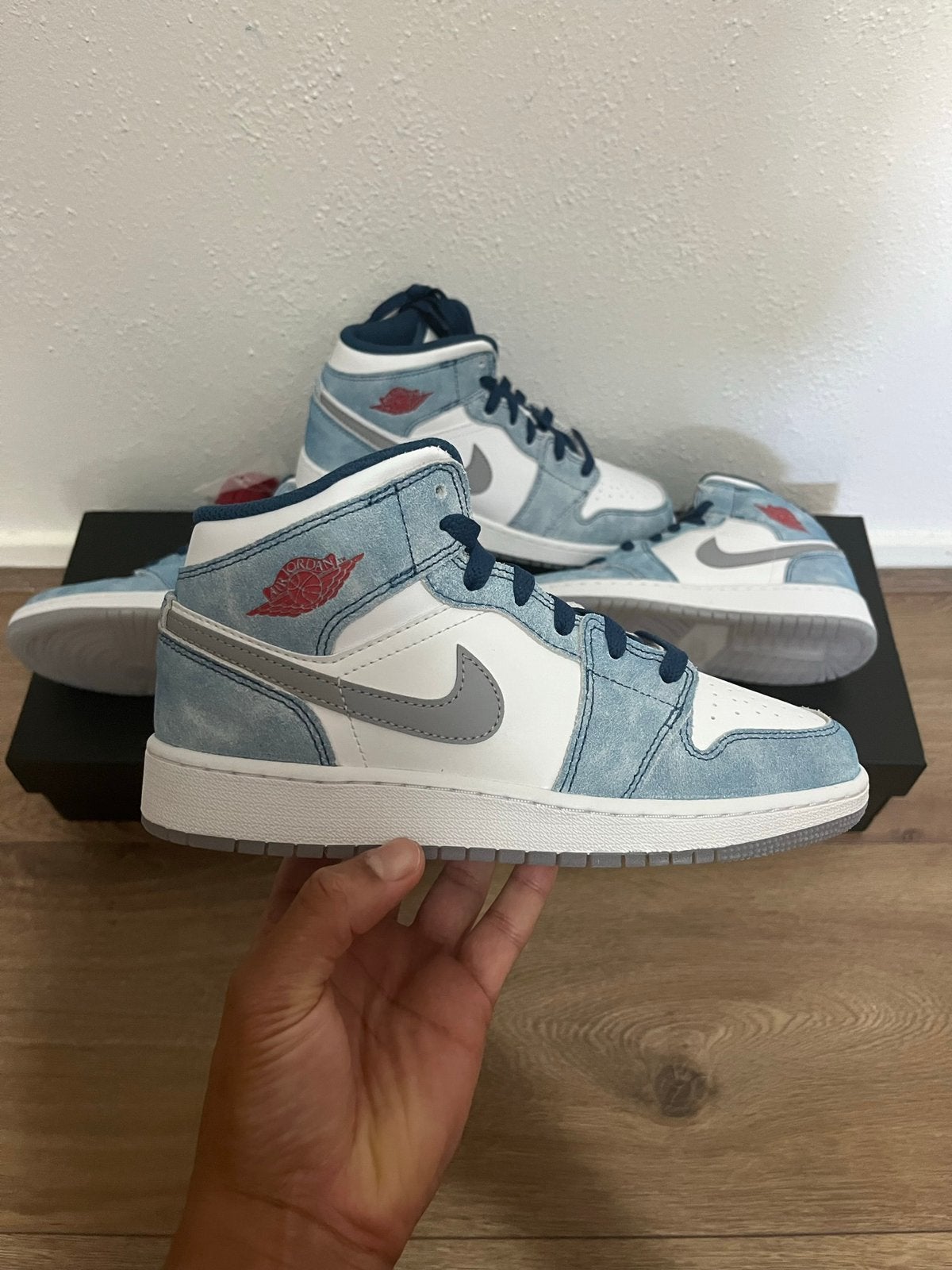 Nike Jordan 1 mid (GS) French Blue 38 38,5 39 40 origineel, Blauw, Nieuw, Ophalen of Verzenden, Sneakers of Gympen