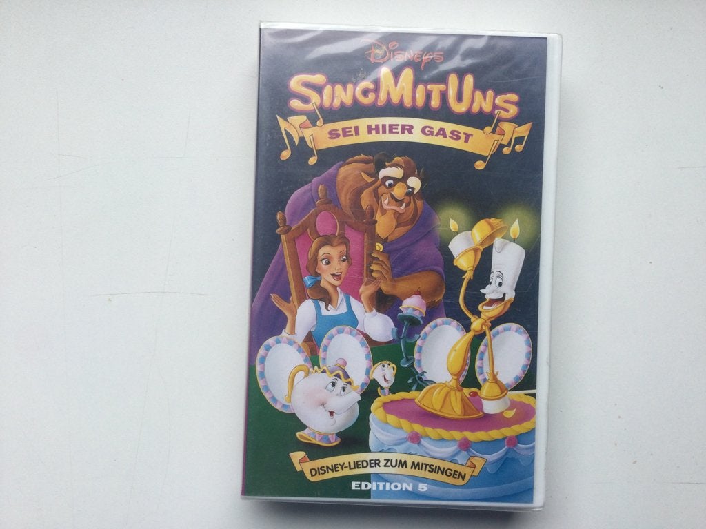 Disney VHS Kassette Sing mit Uns Schöne und das Biest, Verzamelen, Ophalen of Verzenden, Overige figuren, Zo goed als nieuw, Overige typen