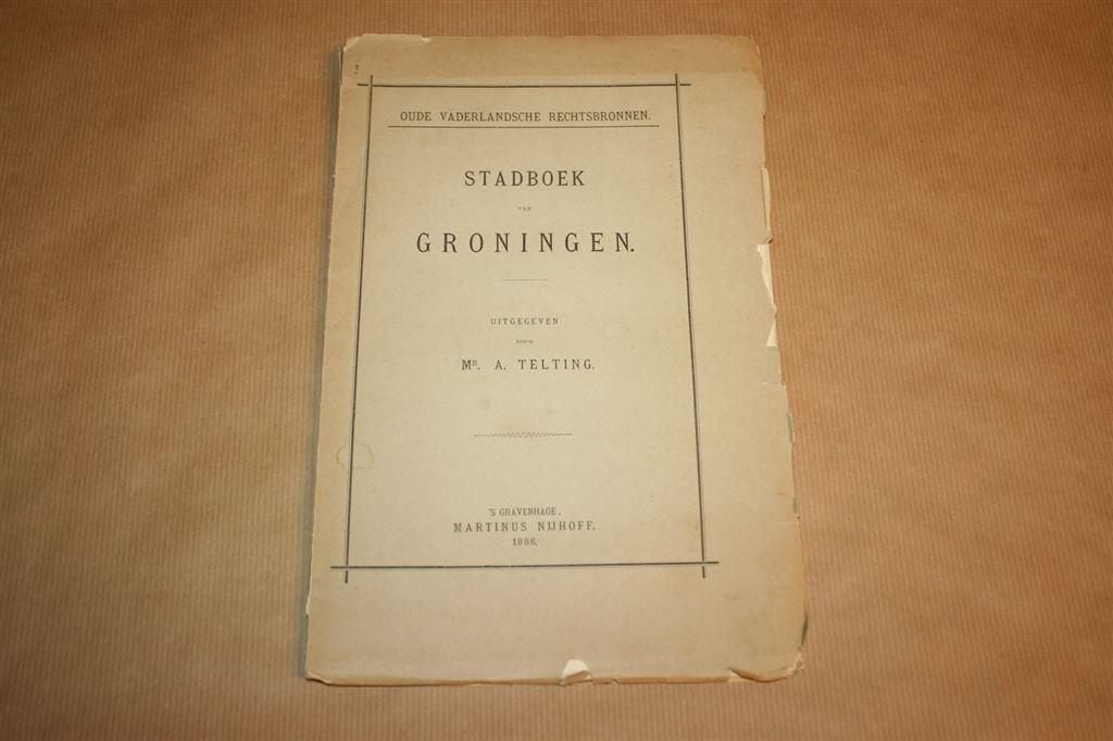Stadboek van Groningen. Uitgave 1886., Ophalen of Verzenden, Gelezen