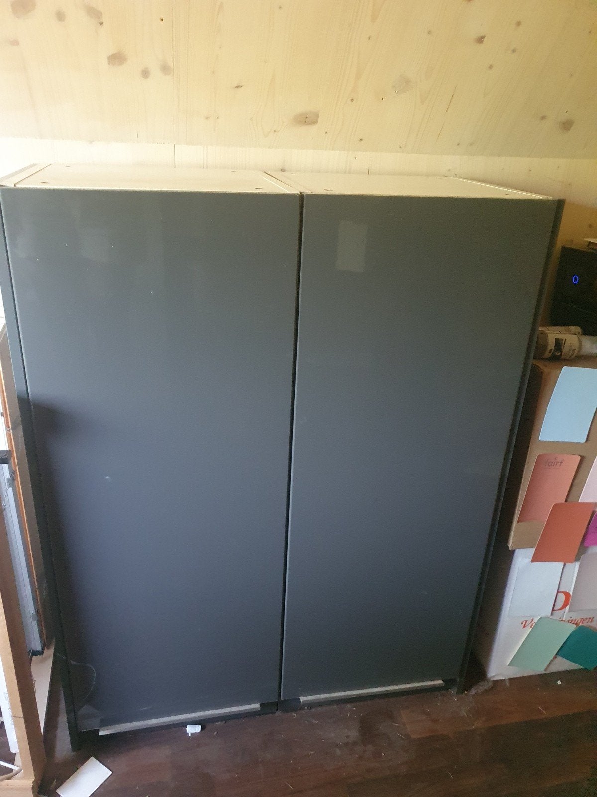 Twee grijze ikea metod bovenkasten, Ophalen, Gebruikt, 100 tot 150 cm, 50 tot 100 cm