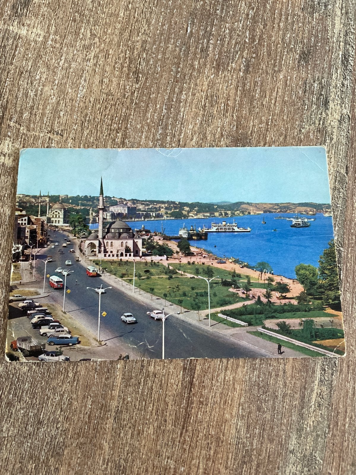 Vintage Ansichtkaart Istanbul Turkije - Dolmabahçe, Ophalen of Verzenden, 1960 tot 1980, Gelopen, Stad of Dorp