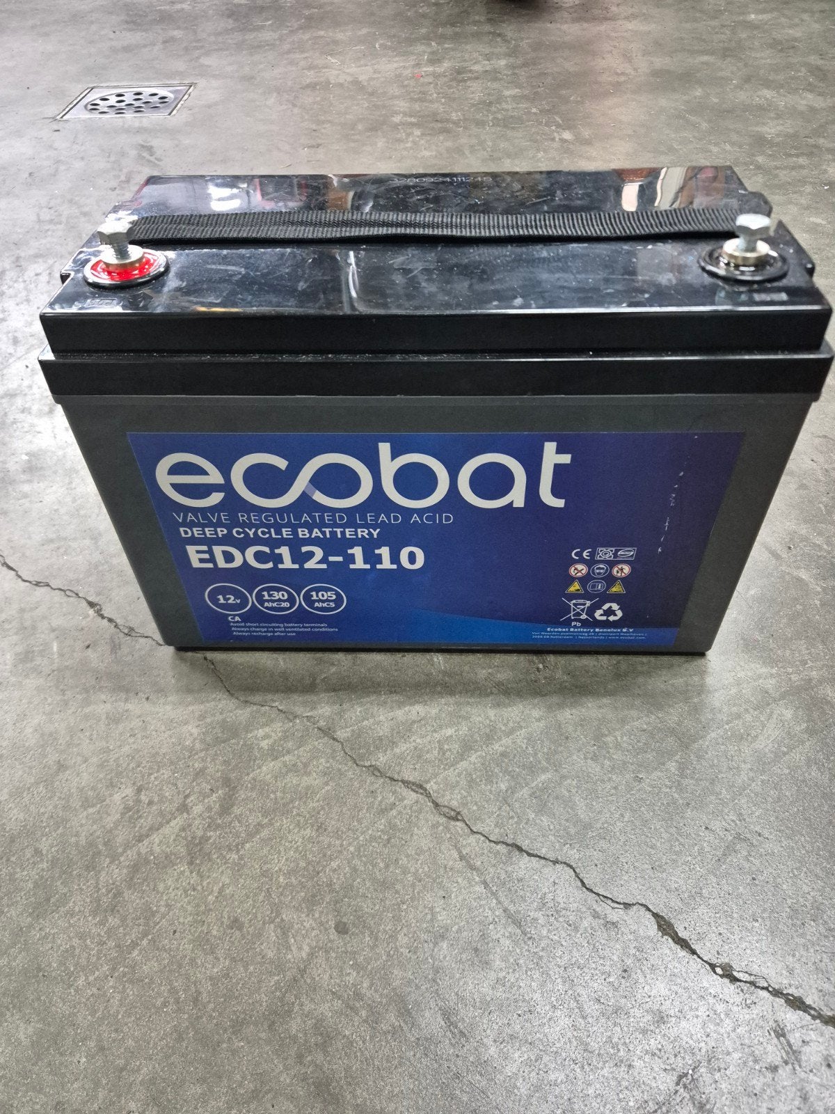 Ecobat EDC12-110 Deep Cycle Accu - 12V 110Ah, Ophalen, Zo goed als nieuw