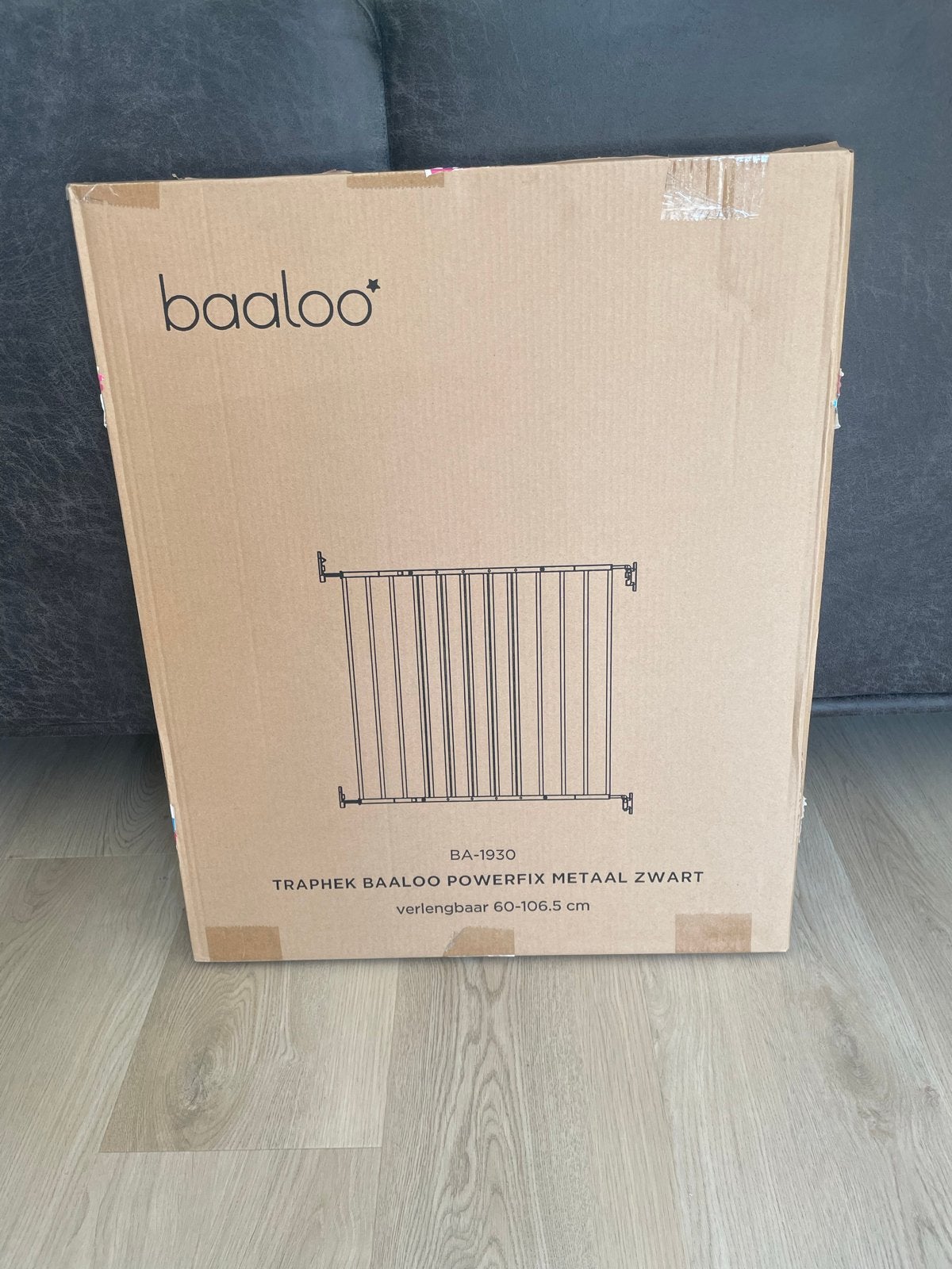 Baaloo Traphek Powerfix Metaal Zwart 60-106.5 cm, Ophalen, Nieuw, 100 tot 115 cm, Klemhekje